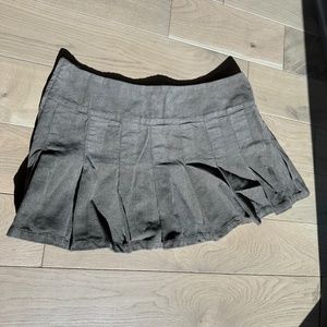 ASOS DESIGN Petite pleated cord mini skirt in biscuit